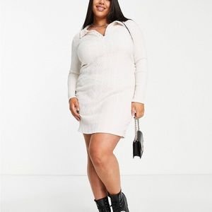 Asos curve polo dress with long sleeve